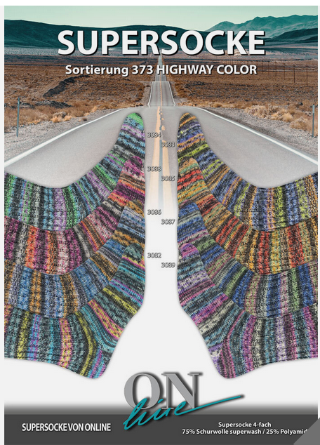 Highway Color Supersocke 4-fach Sort. 373