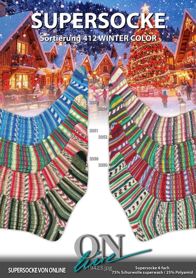 Supersocke 100 Sort. 412 Winter Color