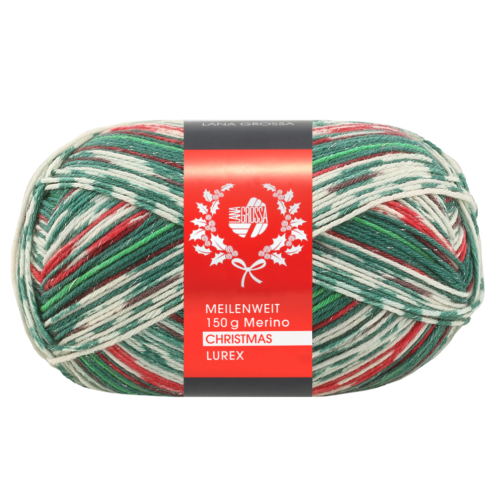 Meilenweit  6-FACH 150g Merino Christmas mit und ohne Lurex