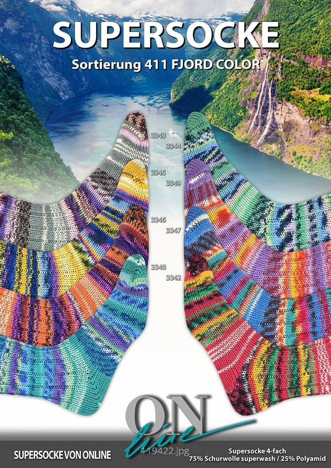 Supersocke 100 Sort. 411 Fjord Color